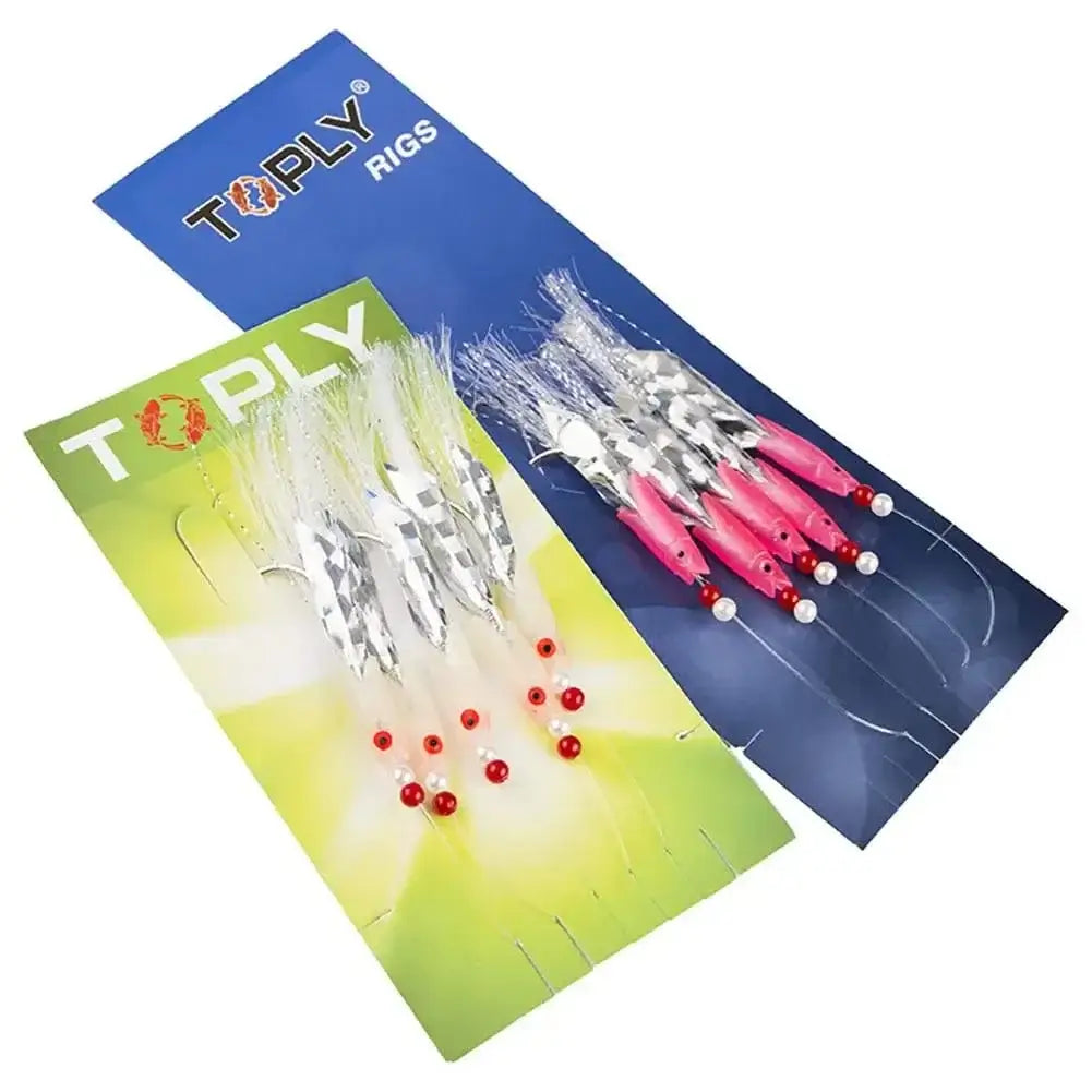 China China 5pcs Fishing Sabiki Samodur Rigs Baits Luminous Japan Luminous Glow Bead Feather Fish Skin String Hooks Saltwater Fish Supplies