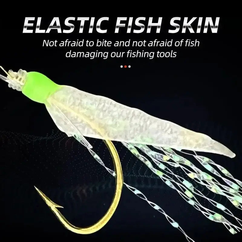 China China 6 Hooks Luminous Sabiki Rigs Saltwater Real Fish Skin String Hook Mackerel Feathers Fishing Lures Set Fishing Bait