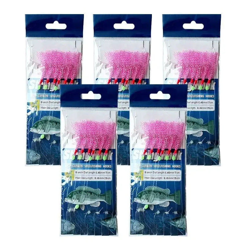 China China 6 hooks Saltwater Sabiki Rigs 6 String Hooks Flasher Mackerel Feather Fishing Bait Rigs Sea Fishing Lures Mackerel