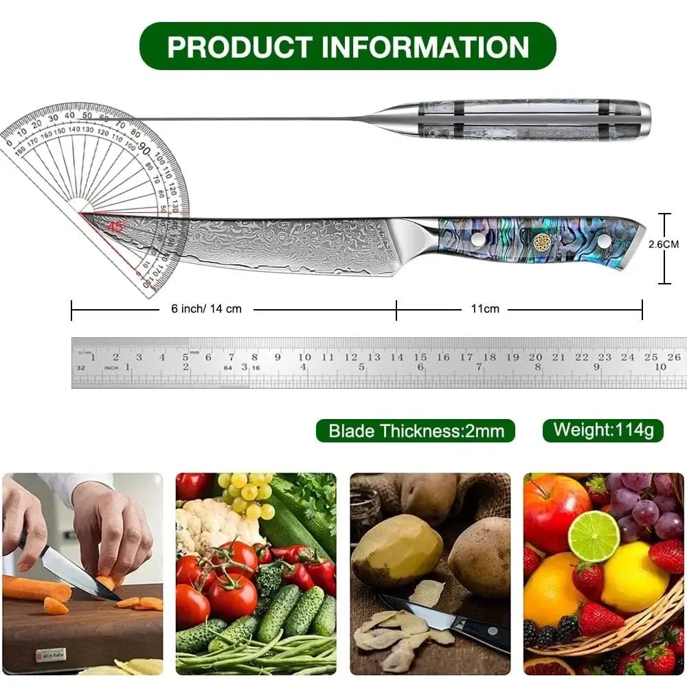 China China 6 inch / 6 inch XITUO Japanese Damascus AUS-10 Steel 6 Inch Utility Knife Ultra Sharp Chef Slicing Kitchen Knives Cut Fruit Vegetables Meat