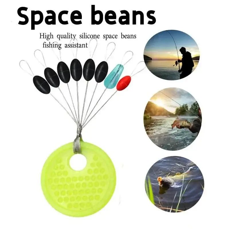 China China 60pcs 10 Group Resistance Space Beans Stopper Not To Hurt The Line Vertical Beans Carp Fishing Tackle Accessories