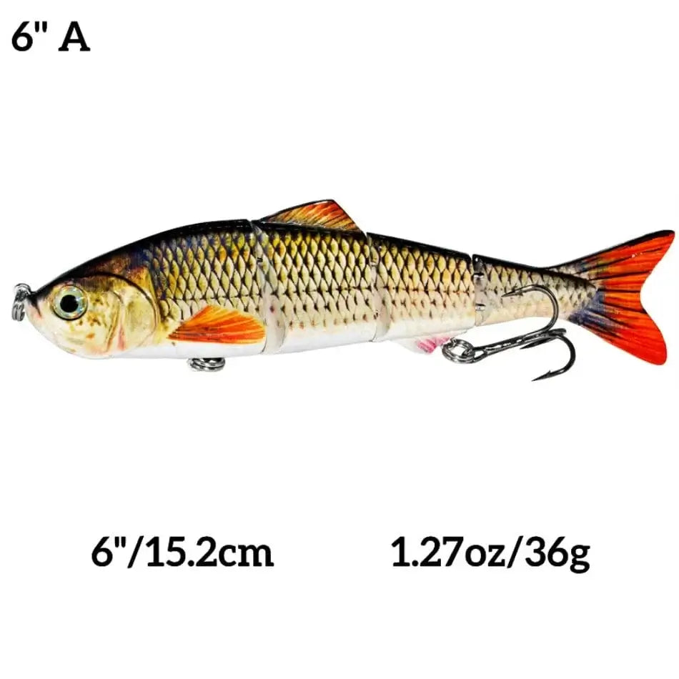 China China 6inch A Abziyat Fishing Lures 4section Hard Tail Minnow Lure Swimbait Crankbait Fishing Tool Hunting Ice Fishing Bait Lifelike Fish