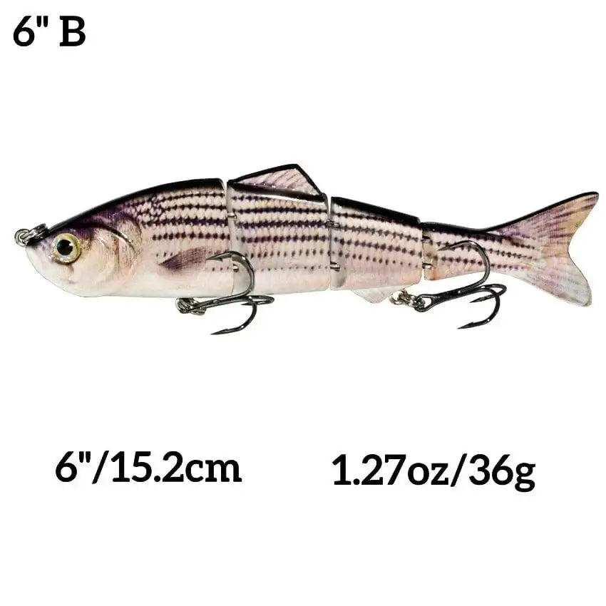 China China 6inch B Abziyat Fishing Lures 4section Hard Tail Minnow Lure Swimbait Crankbait Fishing Tool Hunting Ice Fishing Bait Lifelike Fish