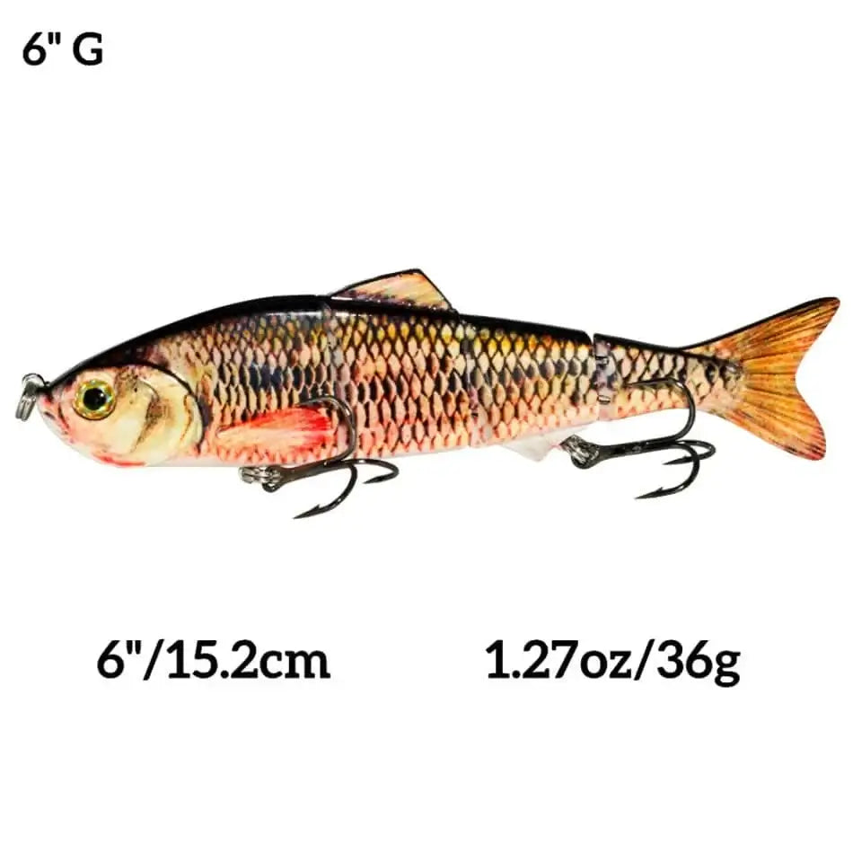 China China 6inch G Abziyat Fishing Lures 4section Hard Tail Minnow Lure Swimbait Crankbait Fishing Tool Hunting Ice Fishing Bait Lifelike Fish