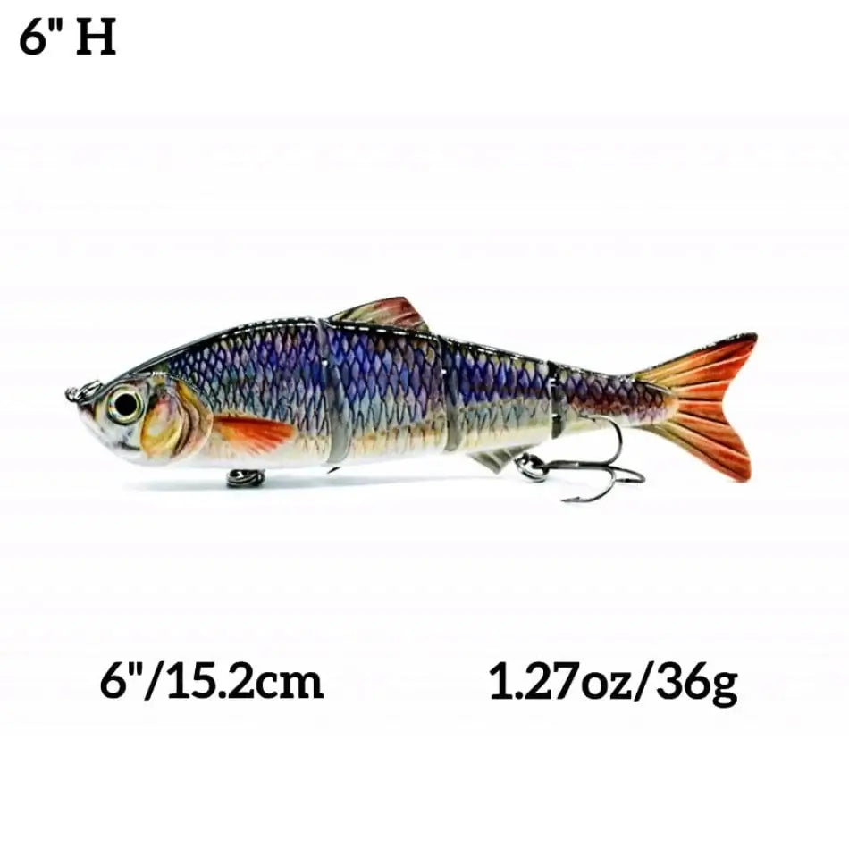 China China 6inch H Abziyat Fishing Lures 4section Hard Tail Minnow Lure Swimbait Crankbait Fishing Tool Hunting Ice Fishing Bait Lifelike Fish