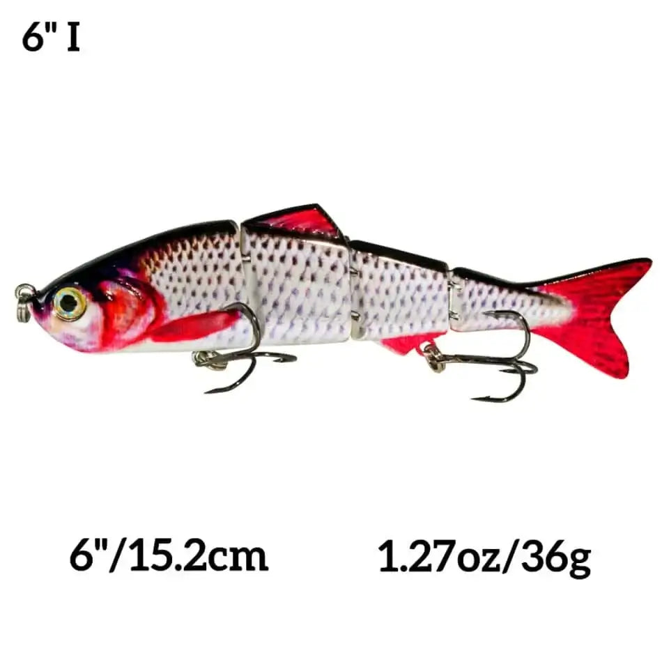 China China 6inch I Abziyat Fishing Lures 4section Hard Tail Minnow Lure Swimbait Crankbait Fishing Tool Hunting Ice Fishing Bait Lifelike Fish