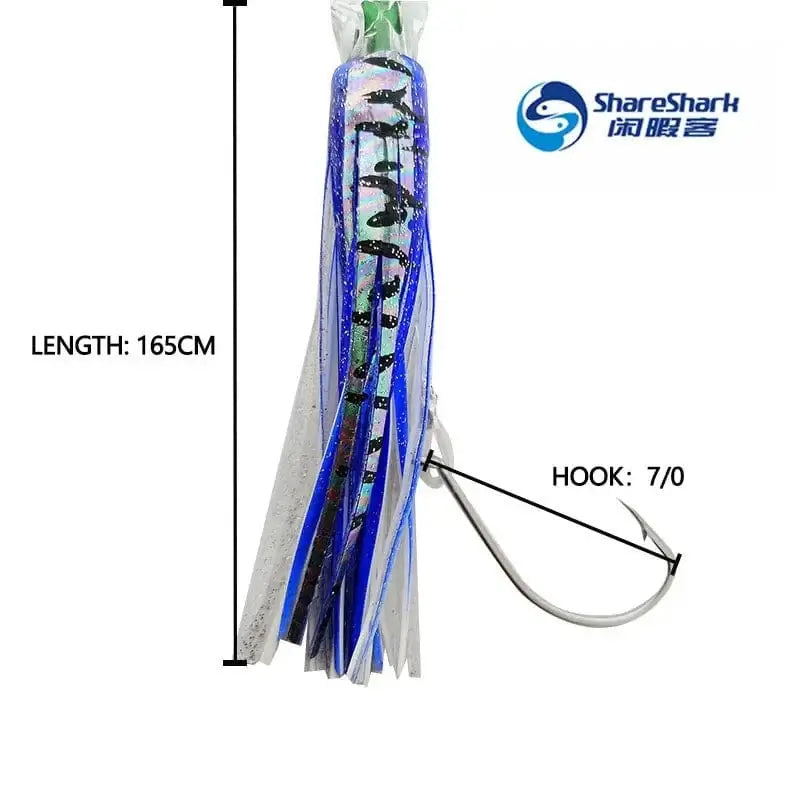 China China 6PCS/bag Trolling Sea Fishing Marlin Tuna Mahi Dolphin Durado Wahoo Shark Skirted Deep Sea Fishing Lure Set