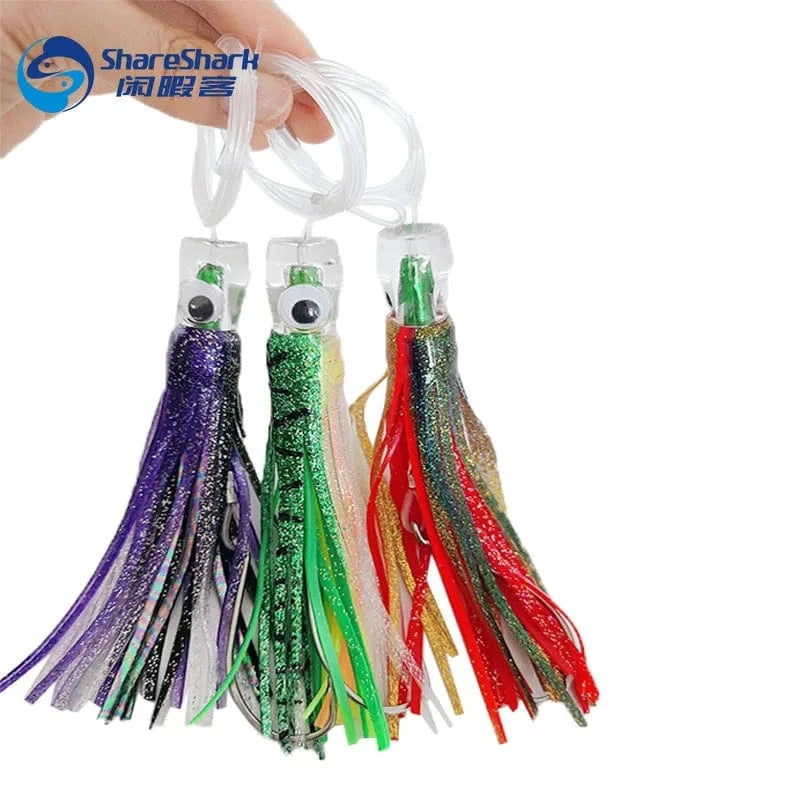 China China 6PCS/bag Trolling Sea Fishing Marlin Tuna Mahi Dolphin Durado Wahoo Shark Skirted Deep Sea Fishing Lure Set