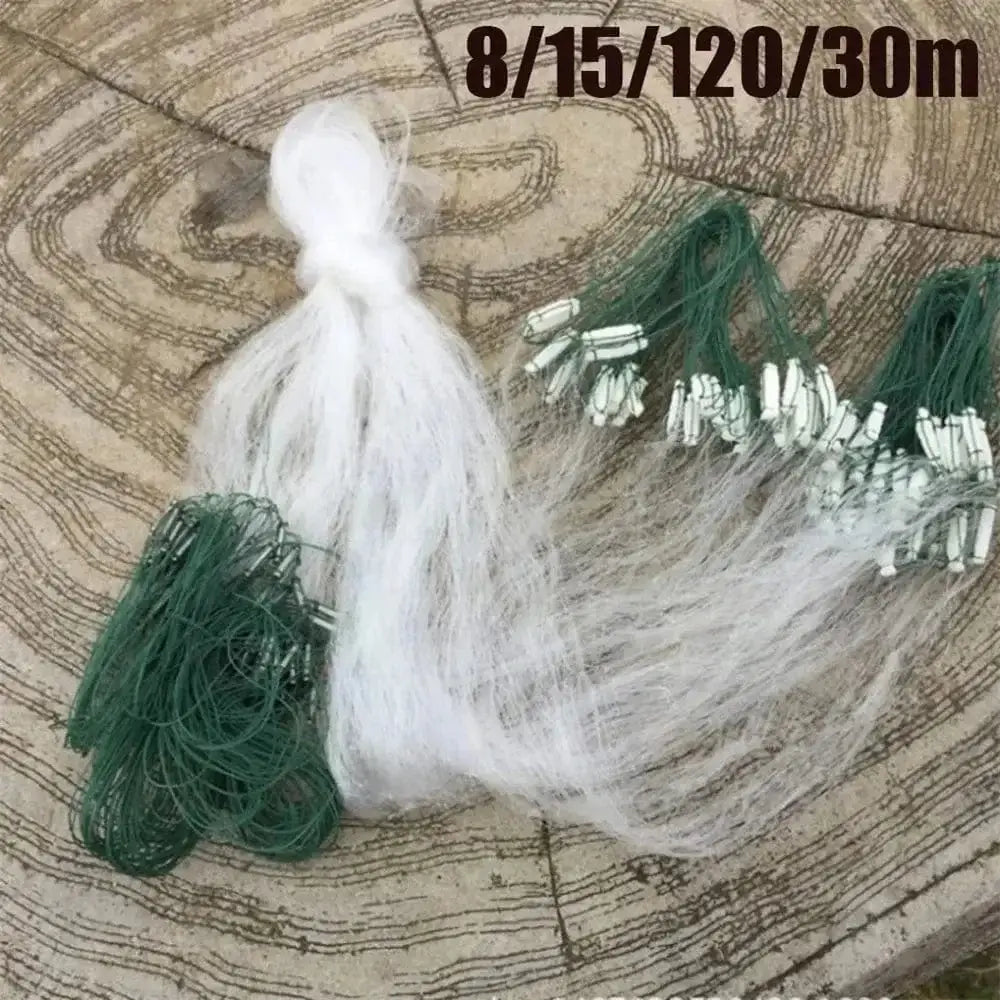 China China 8/15/20/25M Nylon Hand Cast Fish Network Fishing Net Fish Mesh Trap Monofilament Netting Tackle Tool Accessories