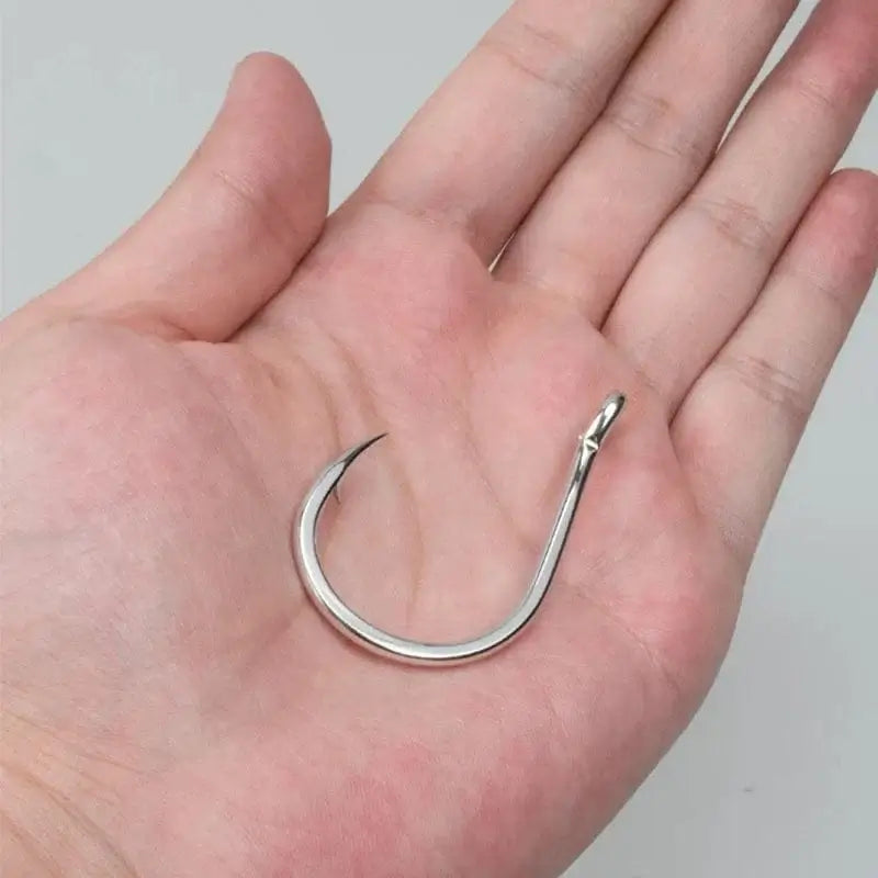China China 8084 Bulk Fishing Hooks 4x Strengthened Sea Fishing Tippet Hooks Single Hook Barbed with Ring Deep Sea Big Game Hooks Wholesale