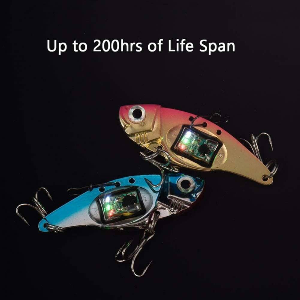 China China 8cm Metal Electronic Vibration Fake Bait Faux Lure Fish Hooks with LED Light Wobbler Artificial Plastic Hard Bait Fishing Tackle