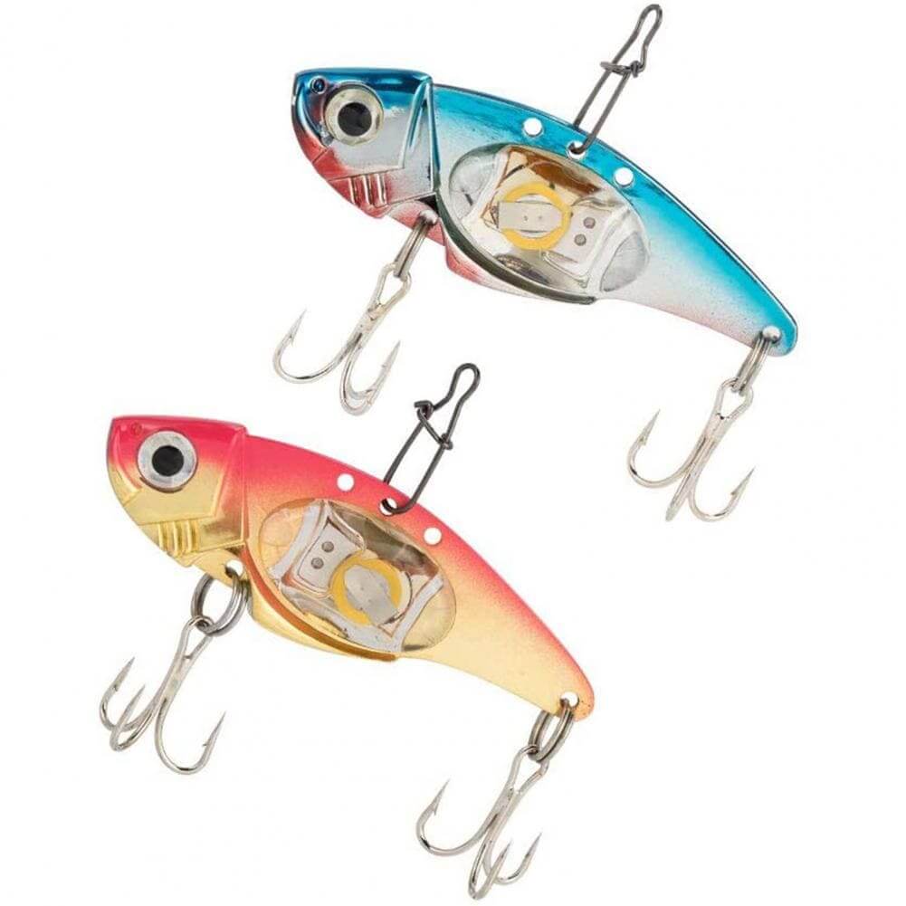 China China 8cm Metal Electronic Vibration Fake Bait Faux Lure Fish Hooks with LED Light Wobbler Artificial Plastic Hard Bait Fishing Tackle
