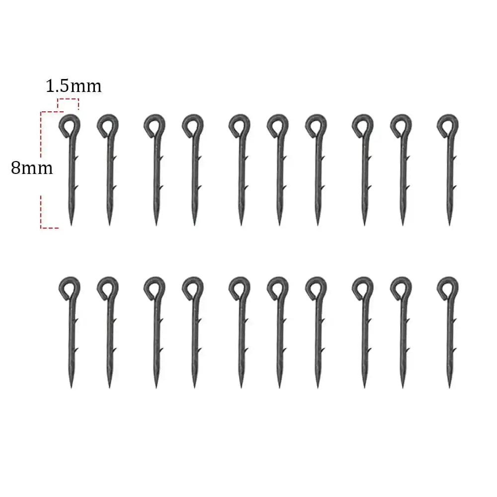 China China 8mm 20pcs Carp Fishing Accessories Pop Up Boilie Bait Stings Live Bait Maggot Needle Pin Stinger With Barbs For Carp Hair Rig Tackle