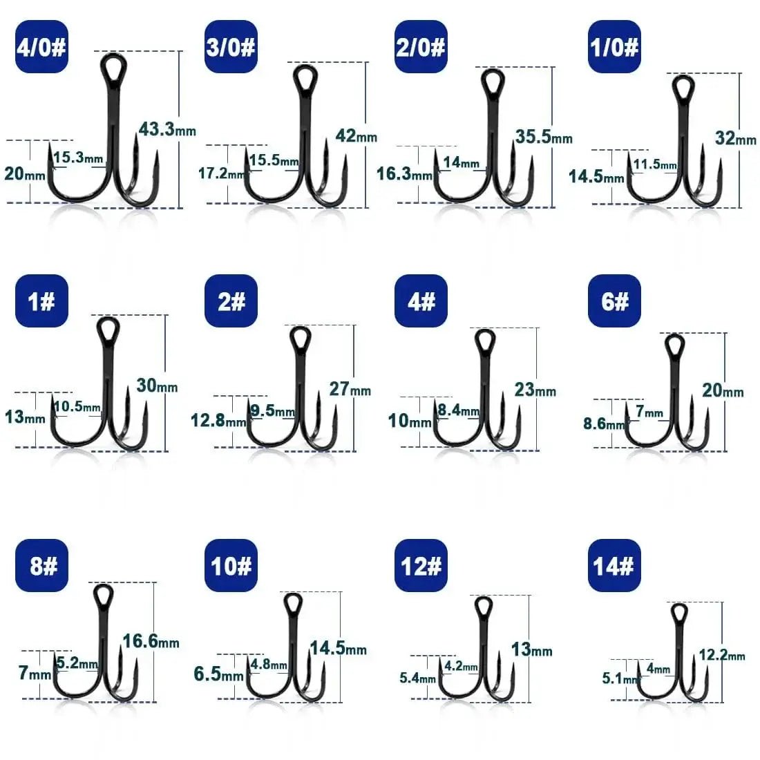 China China 9KM Fishing Treble Hooks High Carbon Steel Brabed Sharp Triple Hook Fishing Hooks on Hard Lures Saltwater Fishing Accessories