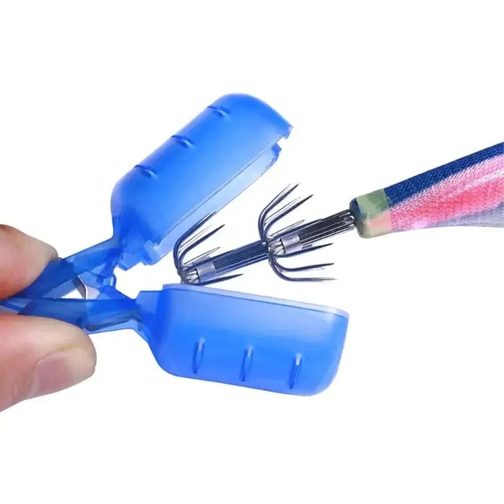 China China 9pcs Squid Jig Hook Cover Anti-Scratch Puncture Wooden Shrimp Hook Cover Storage Case Outdoor Camping Fishing Accessories Tools