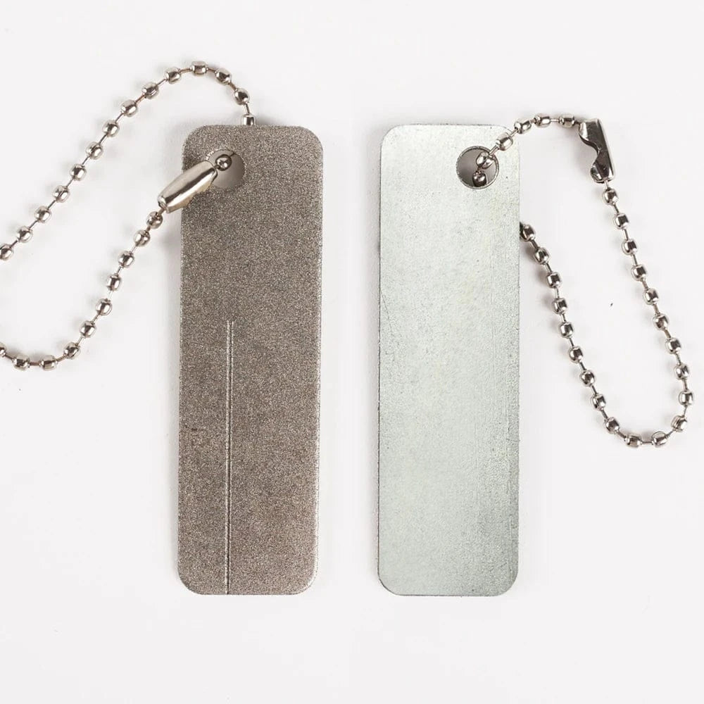 China China A (Singe Side Mate) Fishing Hook Sharpener Portable Diamond Stone Fish Hook Sharpen Tools Knife Whetstone Keychain for Outdoor Fishing Accessories