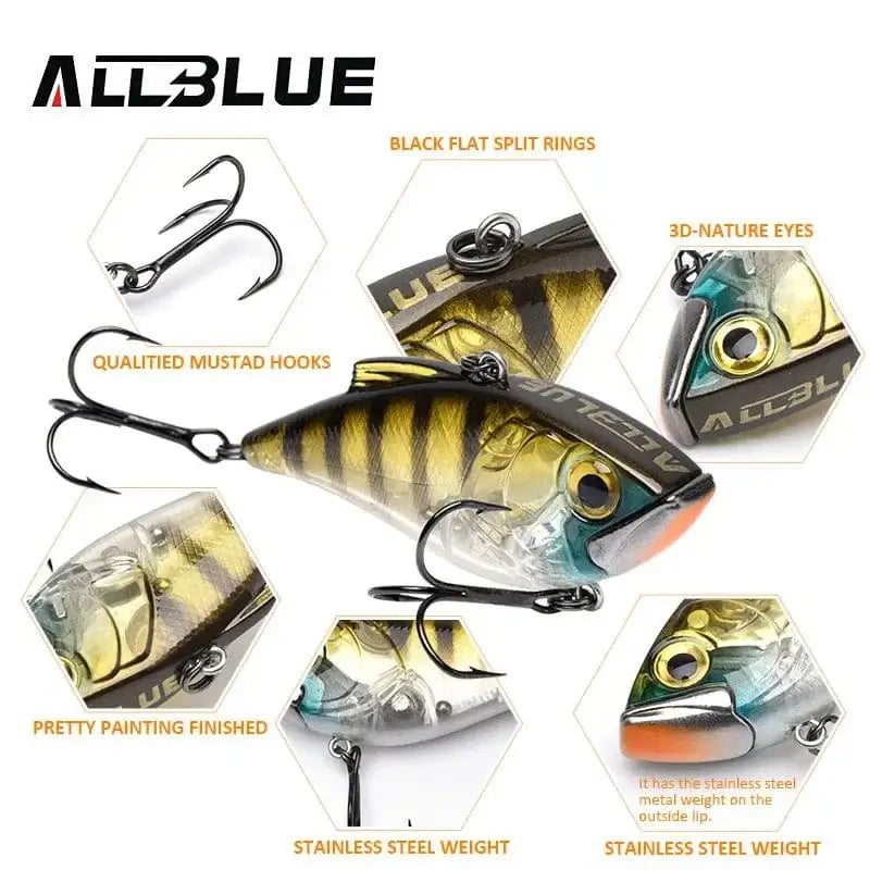 China China ALLBLUE JOKER 70S Sinking Fishing Lure Lipless Crankbaits Hard Artificial VIB Vibration Bait All Depth Winter Ice Fishing Tackle