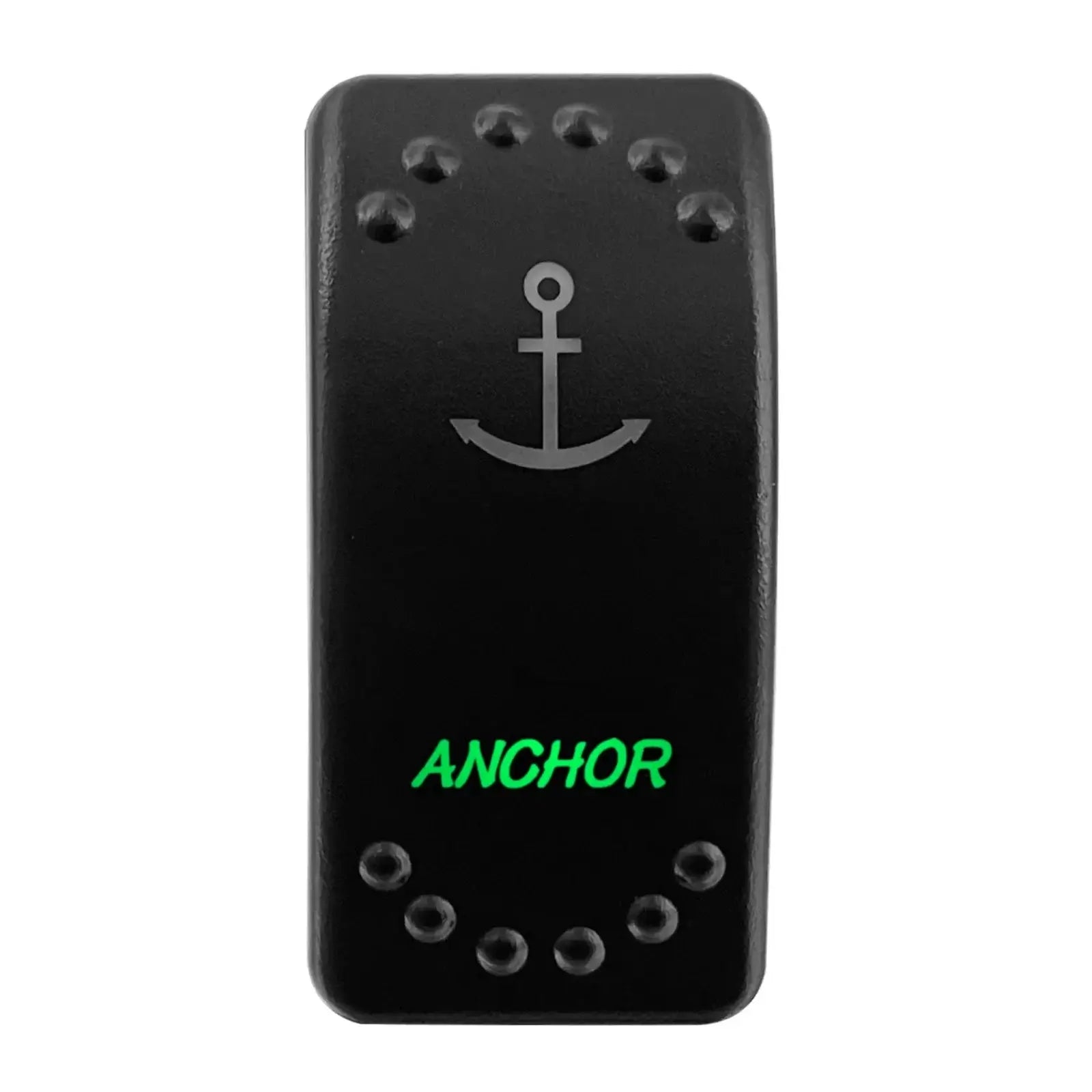 China China ANCHOR-(ON) OFF (ON) Waterproof Green Led Car Rocker Switch On Off 12V 20A Washer Wiper Momentary Toggle Switch For Marine Boat ATV RZR RV Autosteer