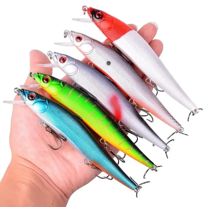 China China Aorace 1Pcs 14cm 21g Topwater wobbler 3D Eyes Fishing Lure Minnow Hard Bait 3 fish Hooks Crankbait Floating Fishing Tackle