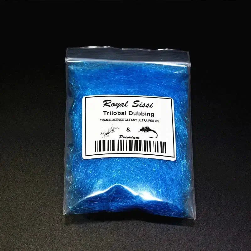 China China aqua blue 12 optional colors trilobal dubbing fly tying antron dubs translucence gleamy dubbing materials crystal czech buggy nymph dubs