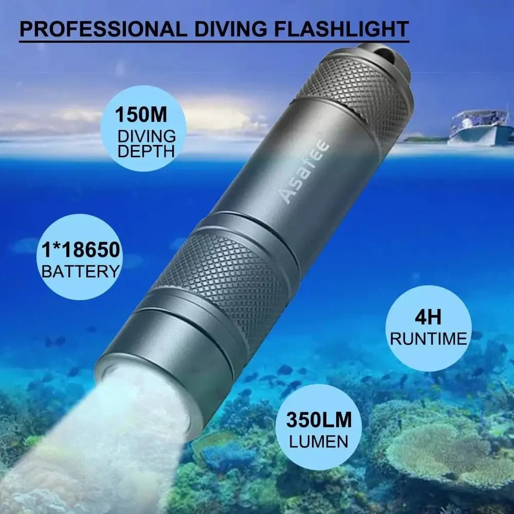 China China Asafee AF11 XPG LED Small Diving Flashlight Waterproof IPX8 Diving Dive Lamp Scuba Backup Diver Torch Light