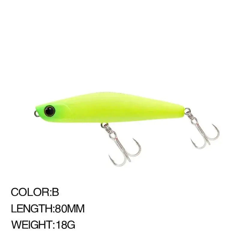 China China B 8cm 18g Fishing Lure Pencil Wobbler Lure Yoichi 99 Super Long Cast Slow Sinking Jerkbait Swimbait Artificial Hard Bait Bass Bait