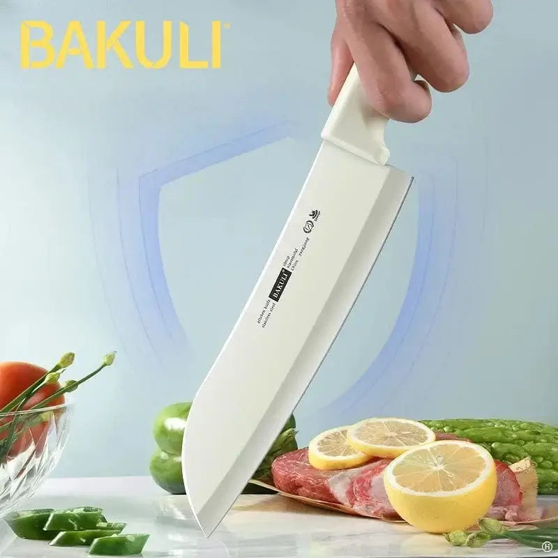 China China BAKULI-1/2pc Macaron Pure White Kitchen Knife Set Antioxidant Coating More Durable Kitchen Aesthetics Fruit Knife Meat Cutter