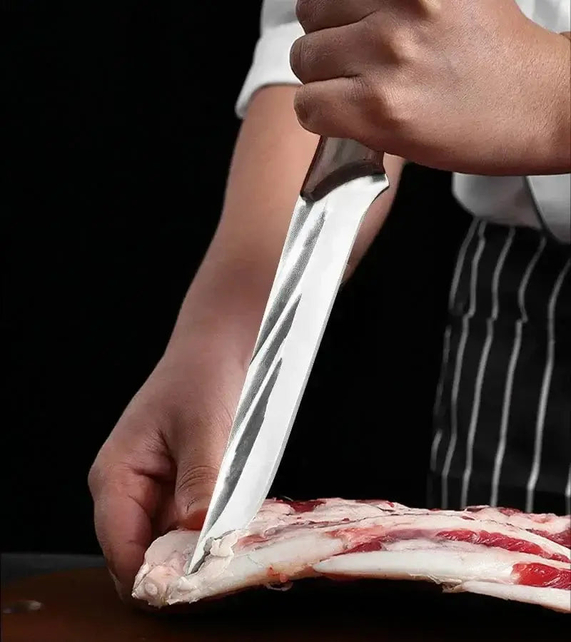 China China Barbecue Knife Wood Handle Kitchen Knives Chef Hand Forged Blade Boning Knife Slicing Meat Fruit Fish Filleting Utility Knife