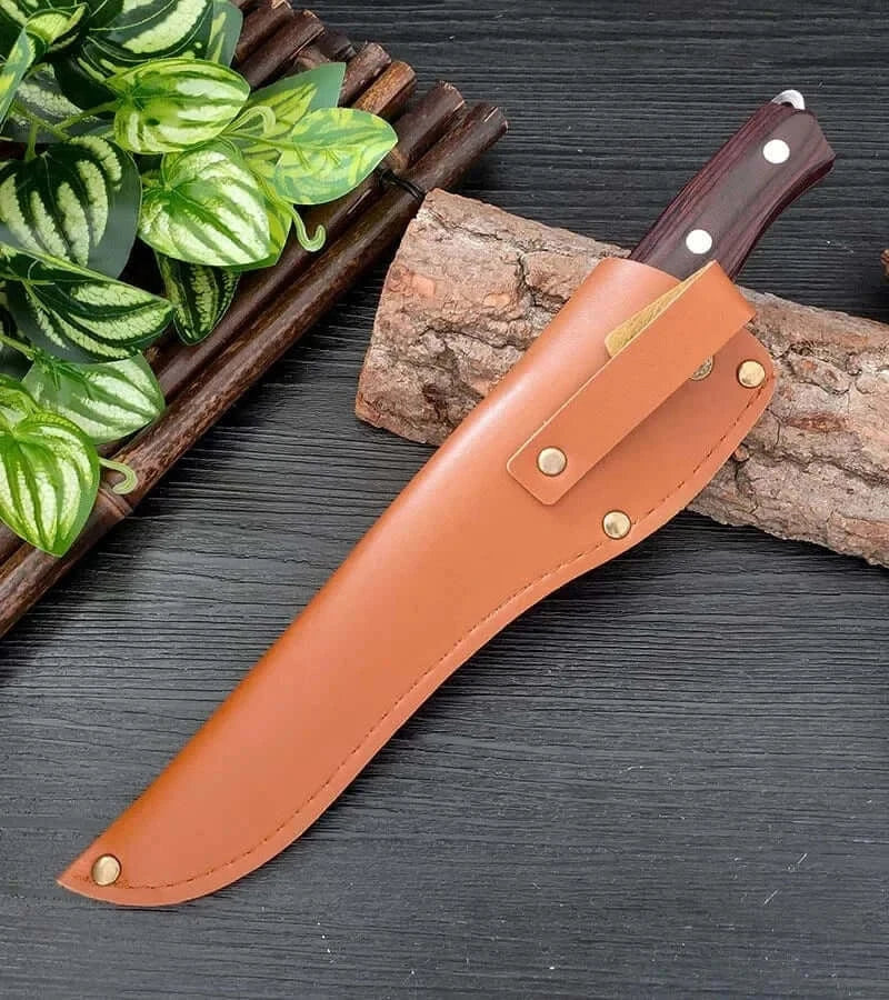 China China Barbecue Knife Wood Handle Kitchen Knives Chef Hand Forged Blade Boning Knife Slicing Meat Fruit Fish Filleting Utility Knife