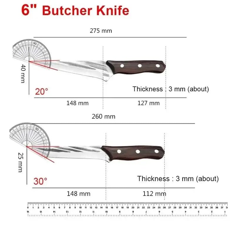 China China Barbecue Knife Wood Handle Kitchen Knives Chef Hand Forged Blade Boning Knife Slicing Meat Fruit Fish Filleting Utility Knife