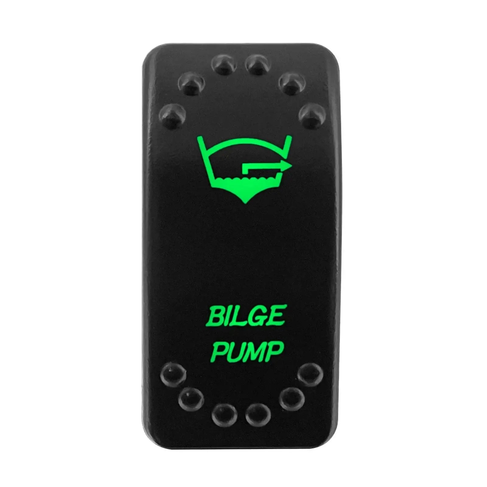 China China BILGE PUMP Waterproof Green Led Car Rocker Switch On Off 12V 20A Washer Wiper Momentary Toggle Switch For Marine Boat ATV RZR RV Autosteer