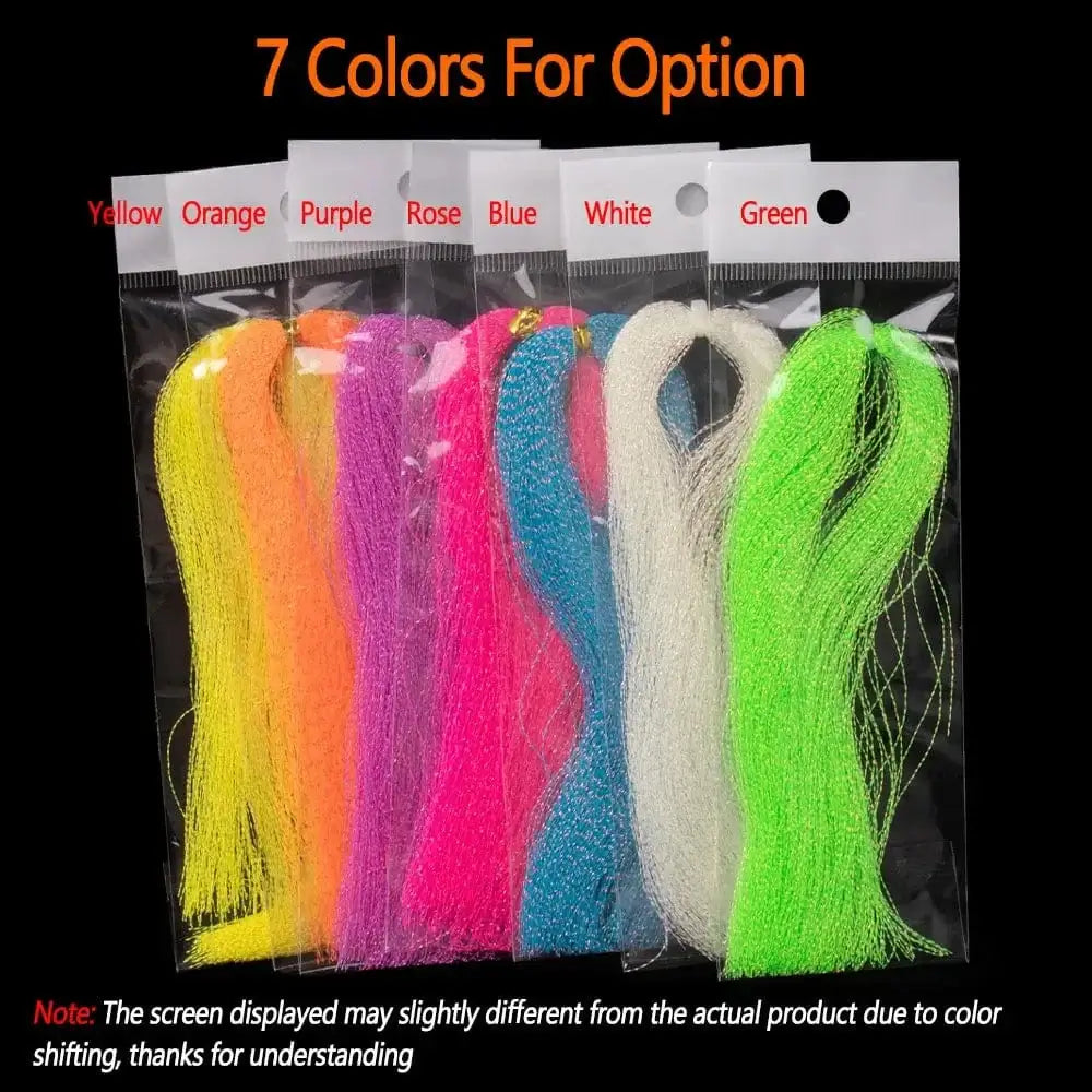 China China Bimoo 2packs Luminous Twisted Flashabou Holographic Tinsel Crystal Flash Strands For Jig Hook Lure Sabiki Rig Making Material