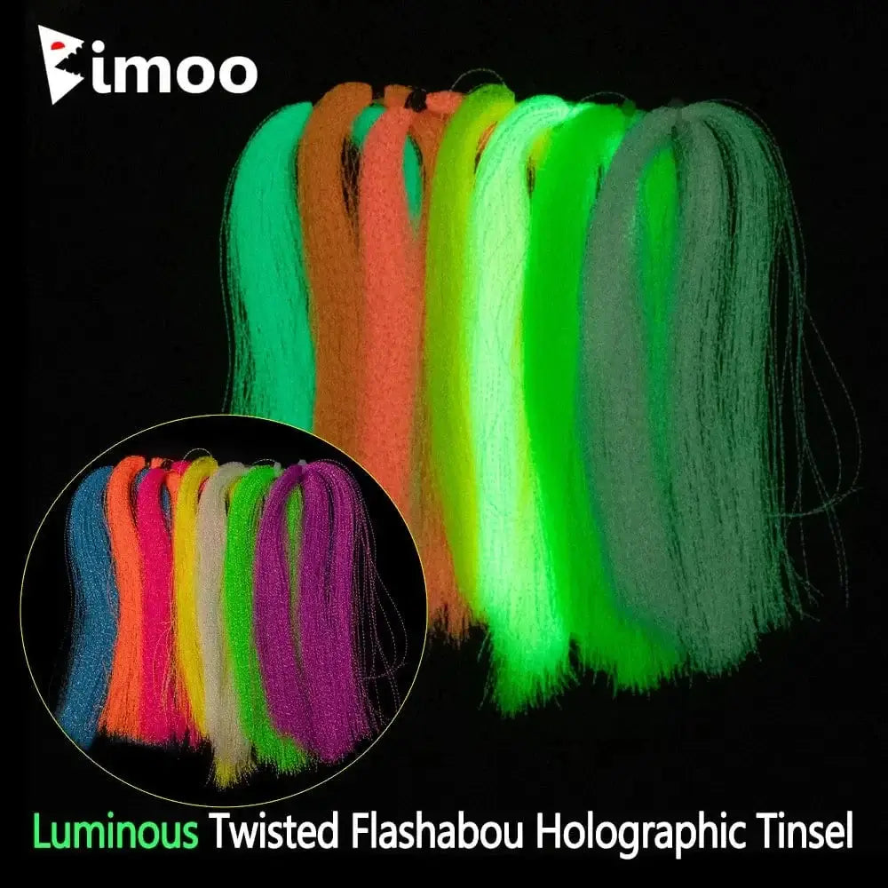 China China Bimoo 2packs Luminous Twisted Flashabou Holographic Tinsel Crystal Flash Strands For Jig Hook Lure Sabiki Rig Making Material