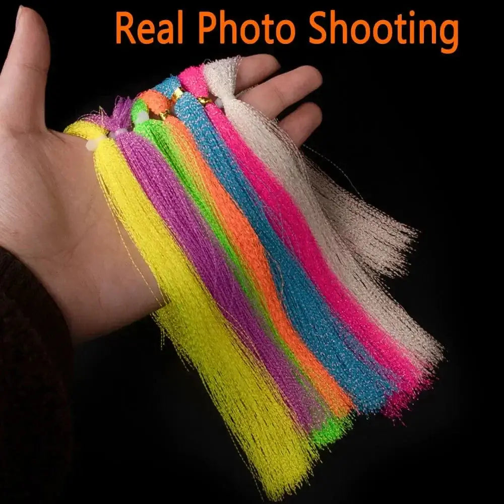 China China Bimoo 2packs Luminous Twisted Flashabou Holographic Tinsel Crystal Flash Strands For Jig Hook Lure Sabiki Rig Making Material