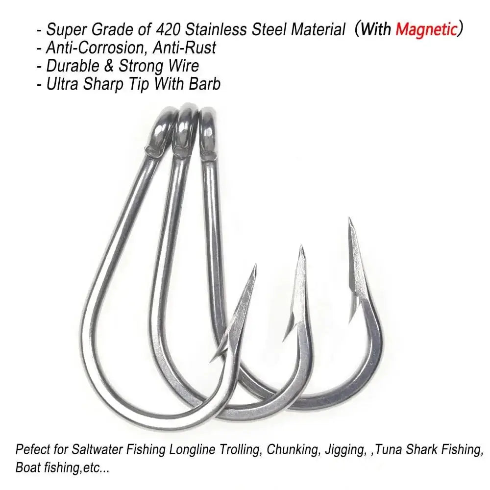 China China Bimoo 5/0 ~13/0 Stainless Steel Saltwater Fishing Hook Heavy Duty Hook For Big Game Fishing Chunking Jigging Tuna Shark Fishing