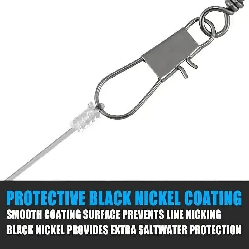 China China BLACK 100Pcs/Set Fishing Connector Swivels Interlock Pin Pin Bearing Rolling Swivel Snap Swivel For Fishhook Carp Lure Accessories