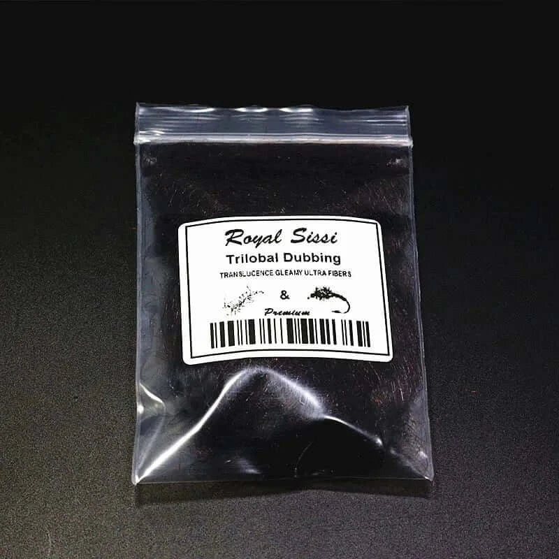 China China black coffee 12 optional colors trilobal dubbing fly tying antron dubs translucence gleamy dubbing materials crystal czech buggy nymph dubs