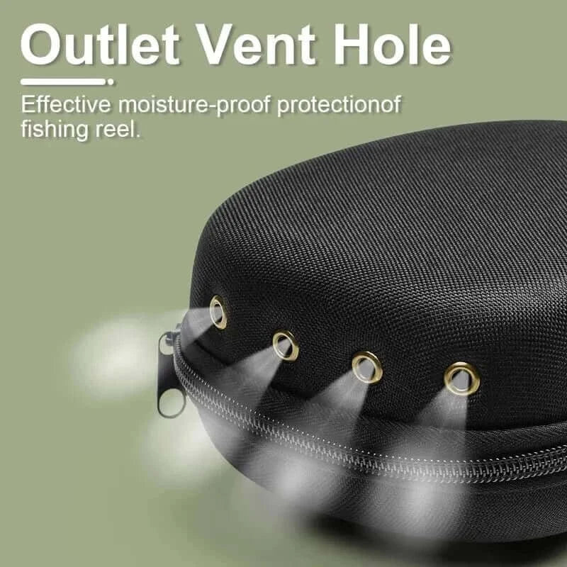 China China Black JSFUN Portable EVA Fishing Reel Bag Protective Case Cover For Drum/Spinning/Raft Reel Fishing Pouch Bag Fishing Accessories