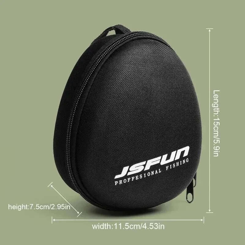 China China Black JSFUN Portable EVA Fishing Reel Bag Protective Case Cover For Drum/Spinning/Raft Reel Fishing Pouch Bag Fishing Accessories