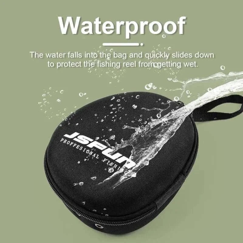 China China Black JSFUN Portable EVA Fishing Reel Bag Protective Case Cover For Drum/Spinning/Raft Reel Fishing Pouch Bag Fishing Accessories