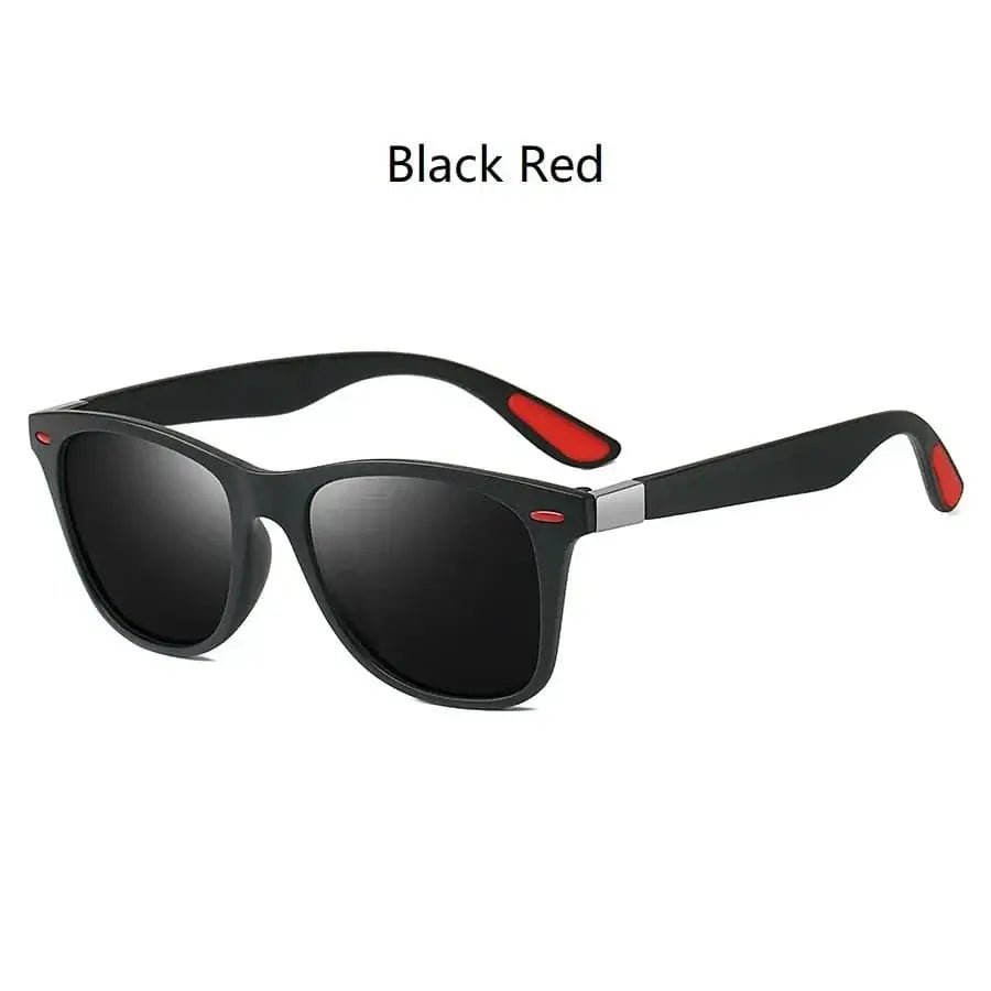 China China Black Red Fashion Vintage Square Unisex Driving Fishing Sunglasses Men Women Luxury Brand Designer Sun Glasses Anti-Glare Eyewear UV400