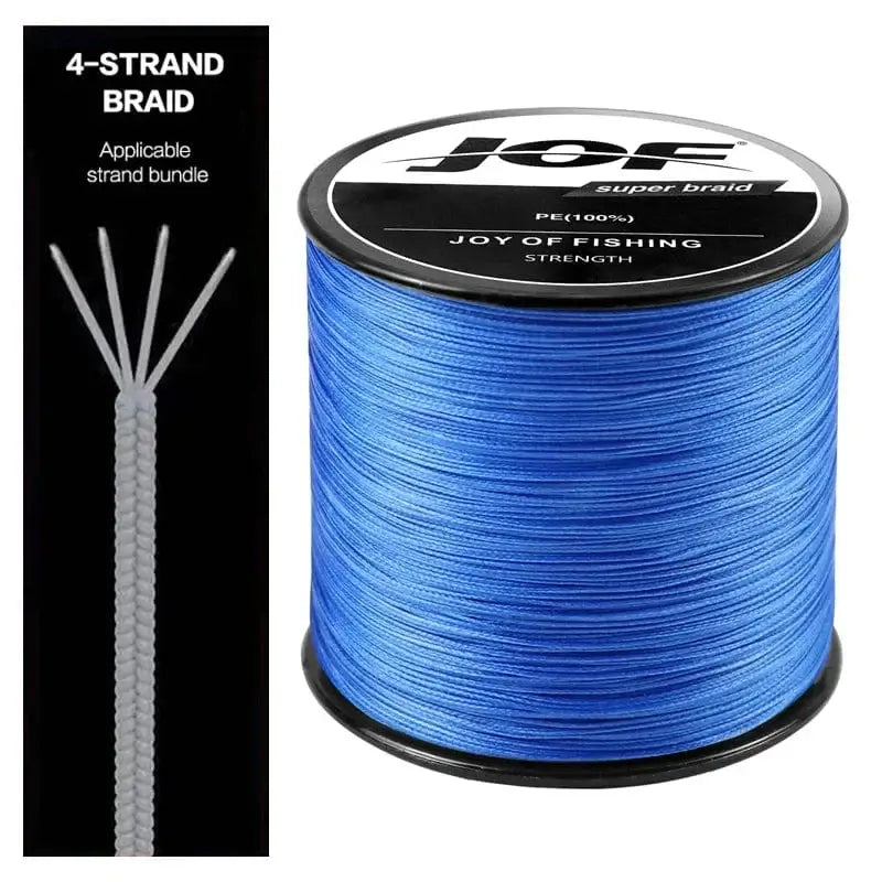 China China Blue / 300m-X4-1.0-18LB JOF 4 Strands Braided Fishing Line Multifilament 300M Carp Fishing 10-82lb Japanese Braided Wire Fishing Accessories Pe Line