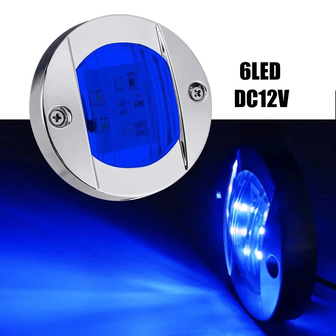 China China Blue / 4PCS Boat Marine Lights Navigation Light Waterproof Marker Lamp For Truck RV Yacht Transom Anchor Stern DC 12V/24V 6LED Stern Light