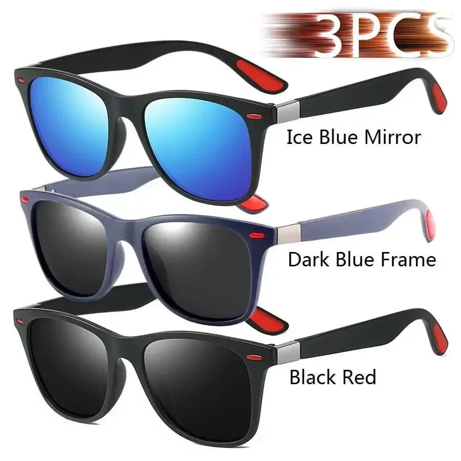 China China Blue-BlueFram-BlaRed Fashion Vintage Square Unisex Driving Fishing Sunglasses Men Women Luxury Brand Designer Sun Glasses Anti-Glare Eyewear UV400