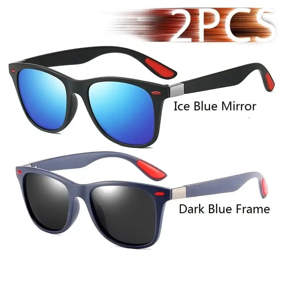 China China Blue-DarkBlueFrame Fashion Vintage Square Unisex Driving Fishing Sunglasses Men Women Luxury Brand Designer Sun Glasses Anti-Glare Eyewear UV400