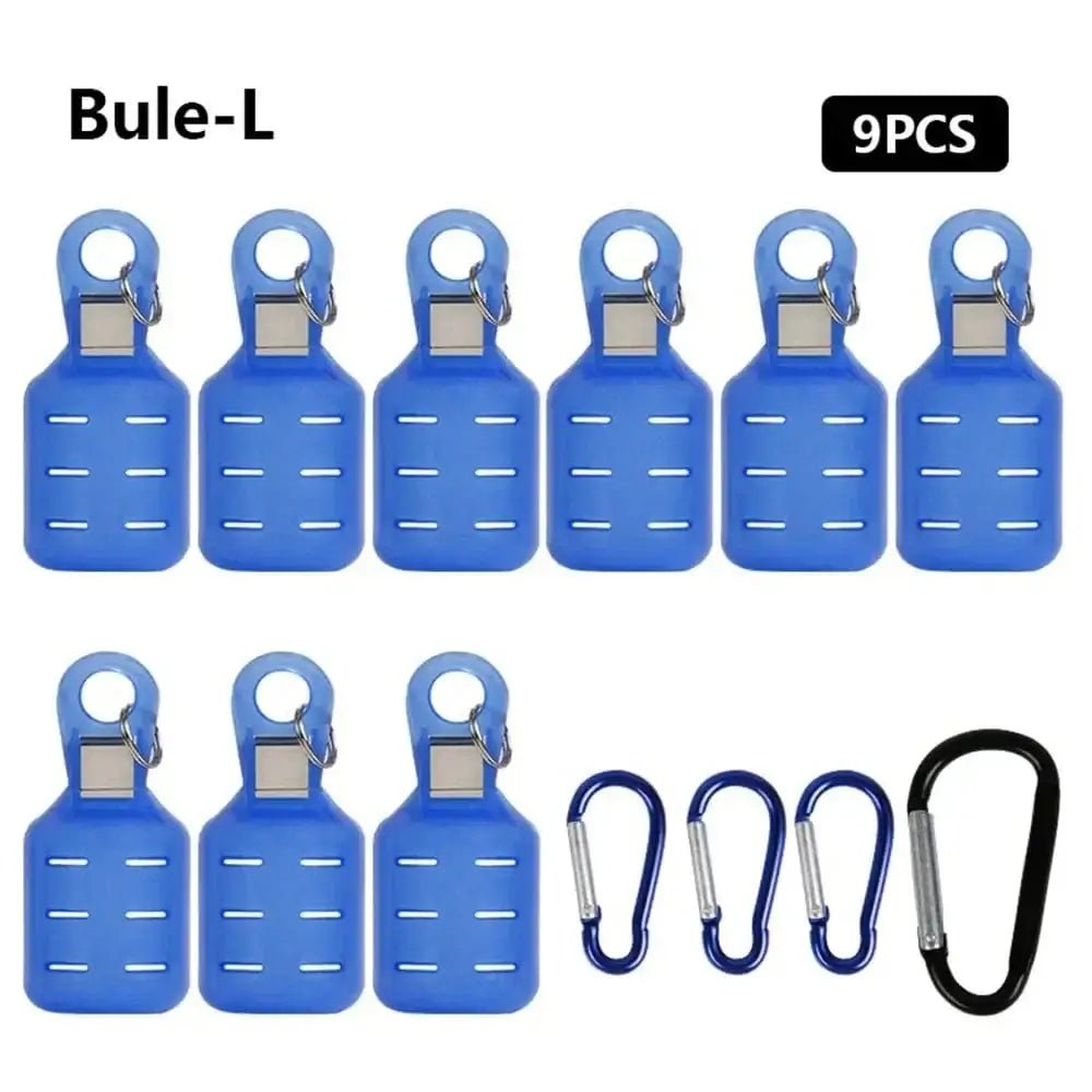 China China Blue L 9pcs Squid Jig Hook Cover Anti-Scratch Puncture Wooden Shrimp Hook Cover Storage Case Outdoor Camping Fishing Accessories Tools