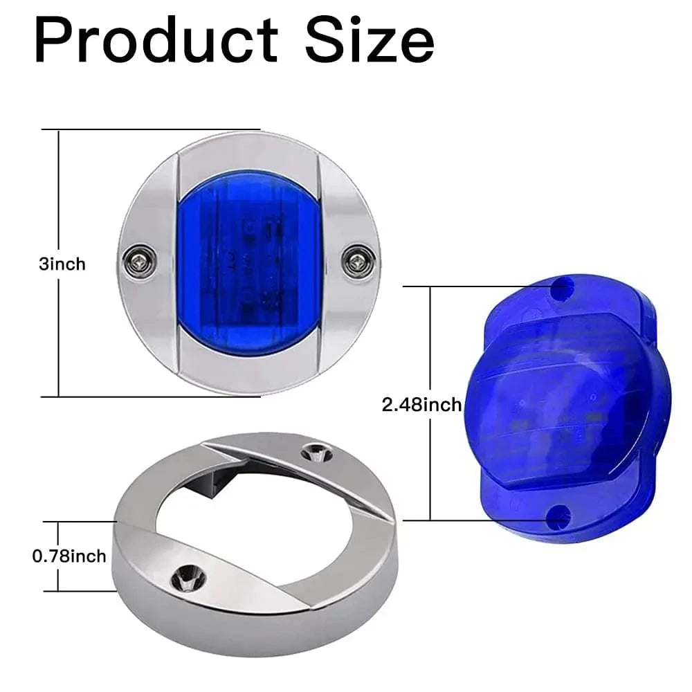 China China Boat Marine Lights Navigation Light Waterproof Marker Lamp For Truck RV Yacht Transom Anchor Stern DC 12V/24V 6LED Stern Light