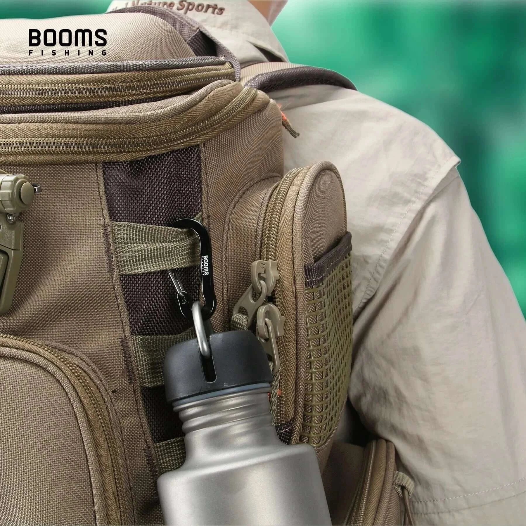 China China Booms Fishing CC1 6Pcs Aluminum Alloy Carabiner Keychain Outdoor Camping Climbing Snap Clip Lock Buckle Hook Fishing Accessories