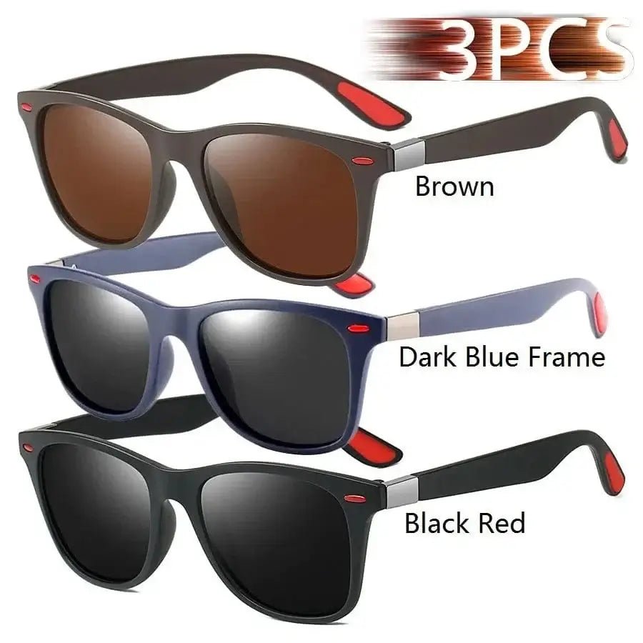 China China Brow-BluFram-BlacRed Fashion Vintage Square Unisex Driving Fishing Sunglasses Men Women Luxury Brand Designer Sun Glasses Anti-Glare Eyewear UV400