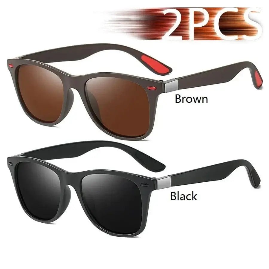 China China Brown-Black Fashion Vintage Square Unisex Driving Fishing Sunglasses Men Women Luxury Brand Designer Sun Glasses Anti-Glare Eyewear UV400